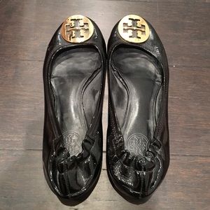 Patent leather black Tory Burch flats