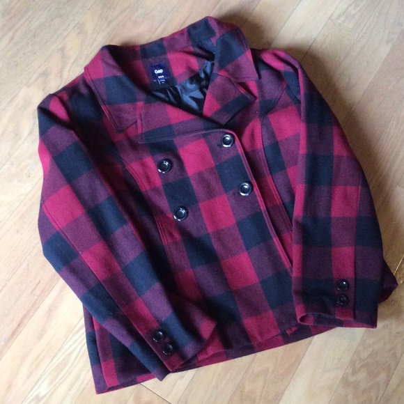 Gap plaid peacoat