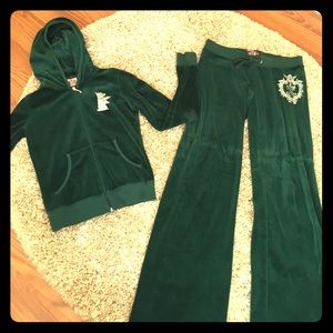Juicy Couture Green Velour Tracksuit