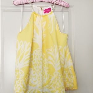 Lilly for Target 2015 Yellow Halter Top, Size L