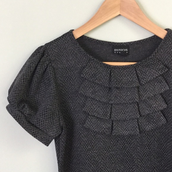 Ruffle Front Shift Dress