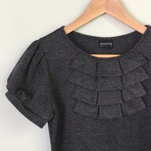 Ruffle Front Shift Dress