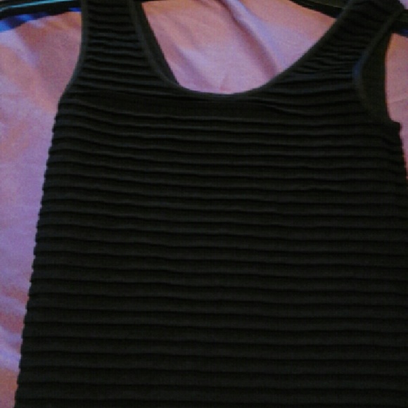 Black ribbed black Top
