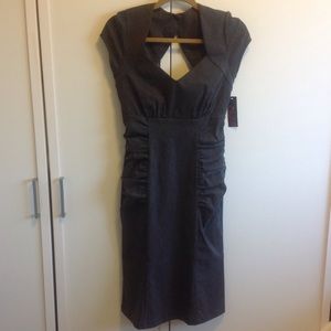 Gray form fitting dress