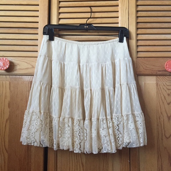 Free People mesh and lace skirt