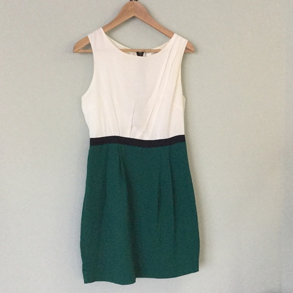 Green and White Twofer Dress