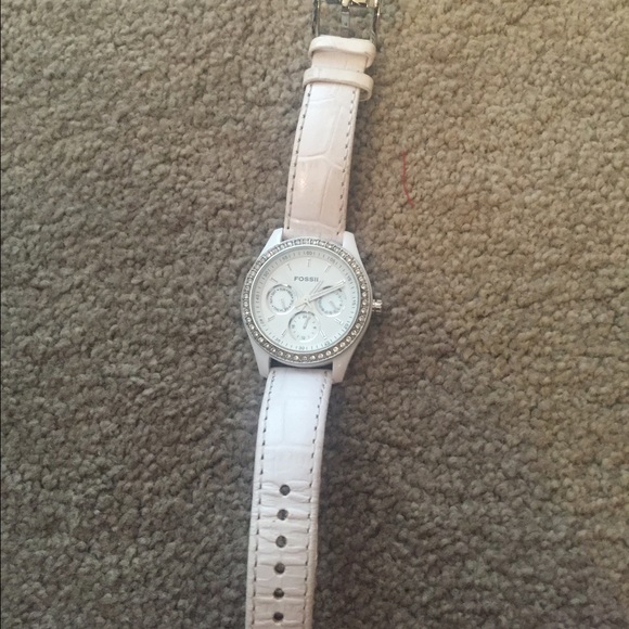 White fossil watch