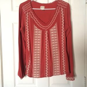 Lucky Brand Peasant Long Sleeve