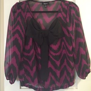Black and maroon blouse