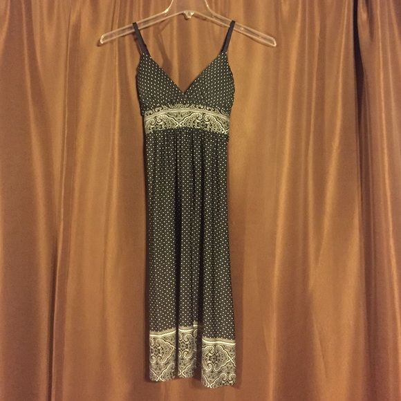 Black summer dress with tie back