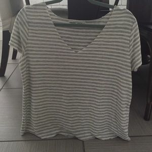 URBAN OUTFITTERS grey/white top