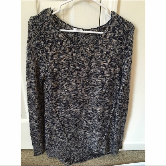 Navy w/ cream, super soft sweater from Nordstrom