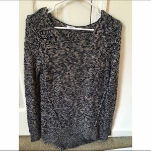 Navy w/ cream, super soft sweater from Nordstrom