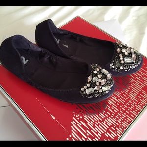 Report R2 'Fernley' Jeweled Ballet Flats
