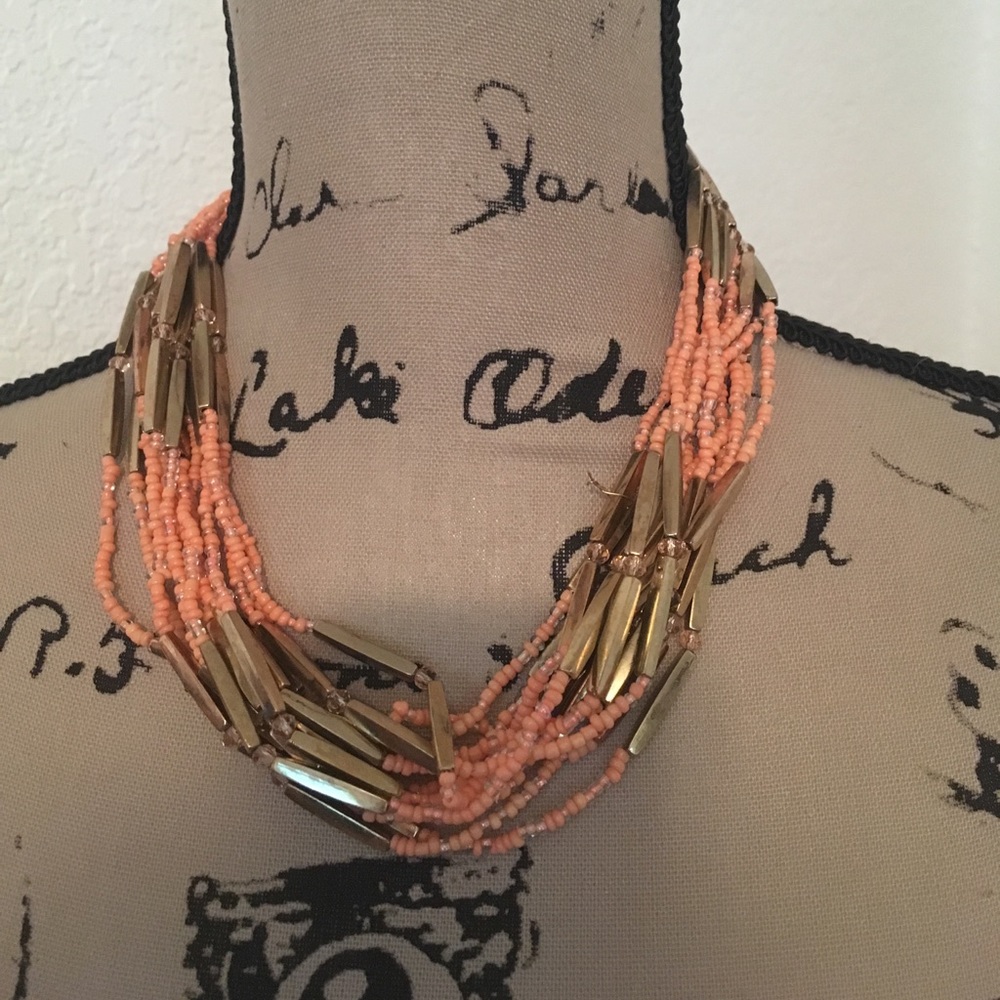 Neckless and earrings.