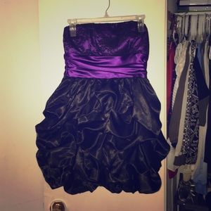 Black and purple homecoming style dress