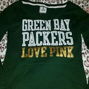 VS PINK Green Bay Packers and Pink hoodie bundle