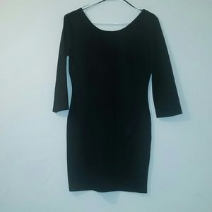 NWT Black 3/4 sleeve body con dress