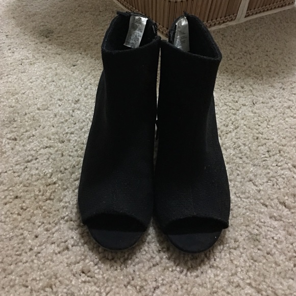 Open toe booties