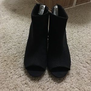 Open toe booties