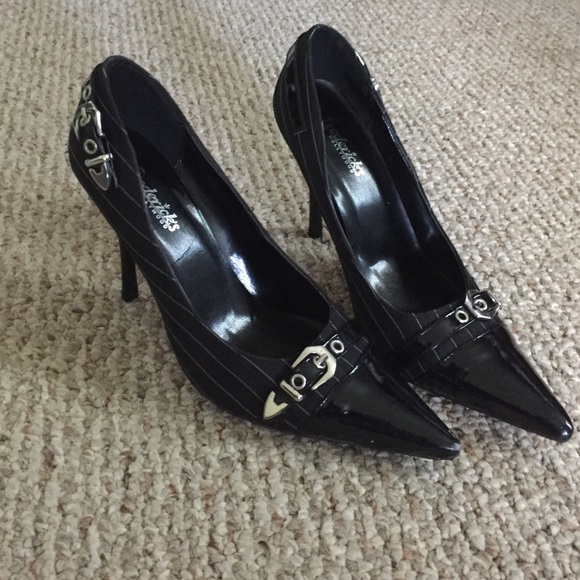 Pinstripe heels