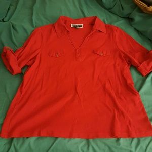 FLASH SALE ☇  Beautiful red karen scott polo top