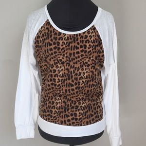 Leopard baseball long sleeve tee