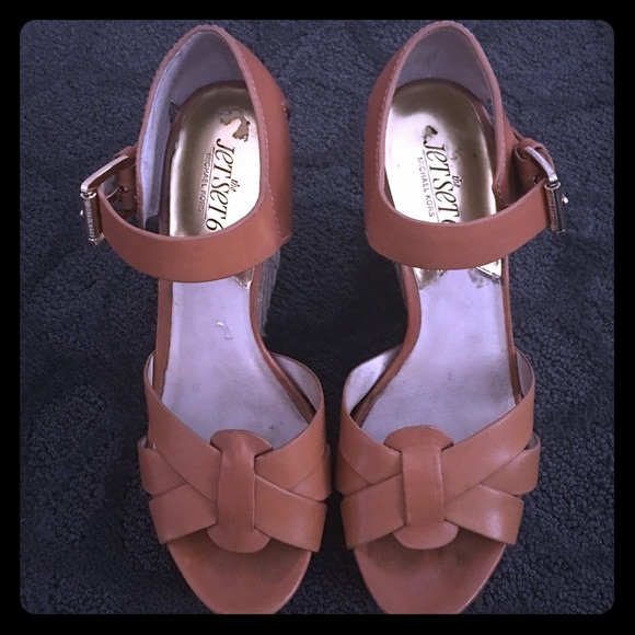 Michael Kors Jet Set 6 leather wedges