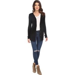 Black Buttoned Cardigan