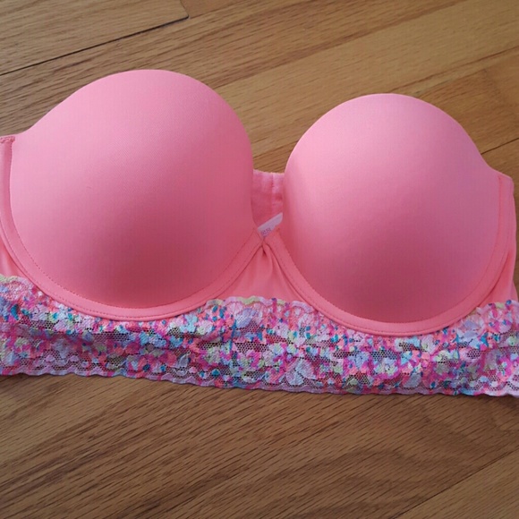 Victorias secret Pink 36c strapless bra! Orange