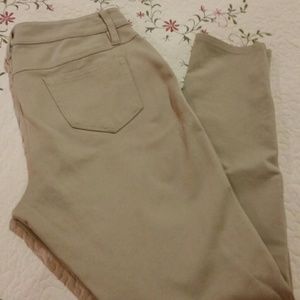 Khaki Rayon /Spandex blend jeggings