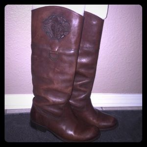 Frye Melissa Logo Cognac Boots