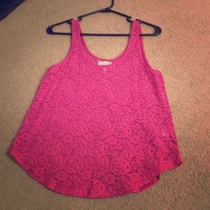 All Lace Magenta Crop Top Size S