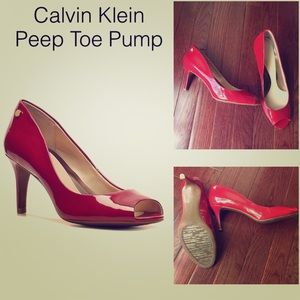 Calvin Klein Kasia Peep Toe Pump