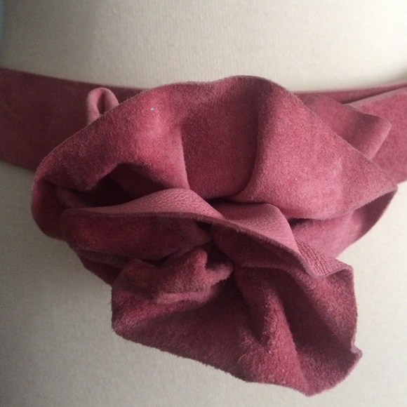 Anthropolgie pink suede belt main image 4