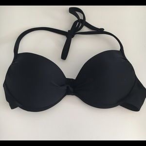 Black halter bikini top