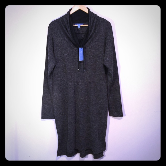 Simply Vera Wang Cowel Neck Dress Gray NWT - Picture 1 of 3