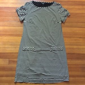 Black and white strip t-shirt dress