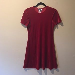 Red Velvet Skater Dress