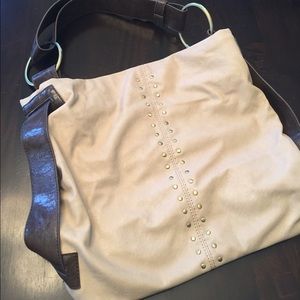 Beige and brown purse