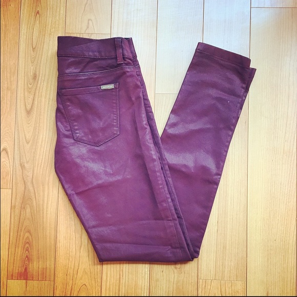 NWOT Burgundy Shiny Skinny Jeans SEXY CLASSY! 💋💋