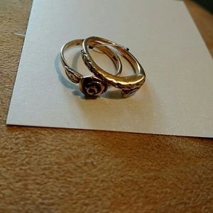 Gold nature rings