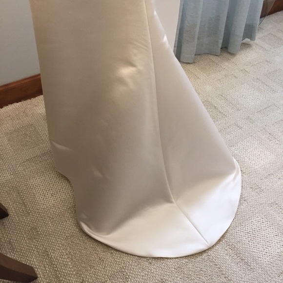 Katriel Irregular Chiffon Bridal Wedding Skirt with Chapel Train