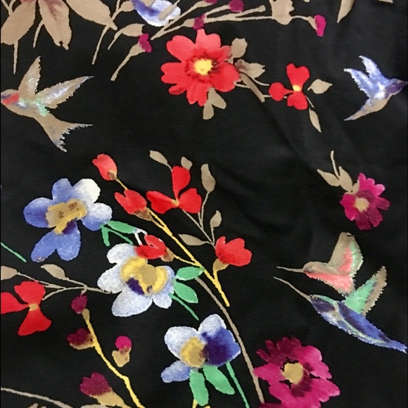 Express floral strapless dress