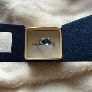Beautiful 2.25 carat London blue Topaz size ring