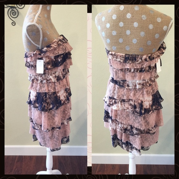 Aidan MATTOX Pink  Strapless Dress - Picture 1 of 3