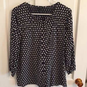 Talbots Button Front Tunic Top