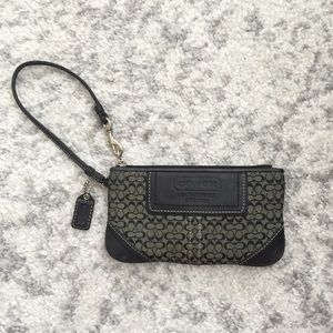 Coach Black Leatherwear Wristlet