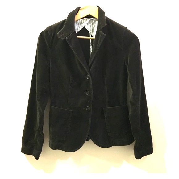 J. Crew Jackets & Blazers - J.Crew Gray/black Velvet fitted blazer