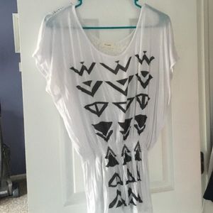 White Aztec top